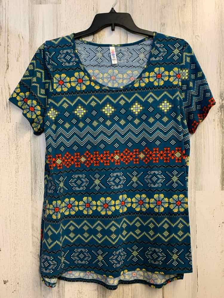 PRE-OWNED LULAROE Tops Size XL Teal SHORT SLEEVES TOP