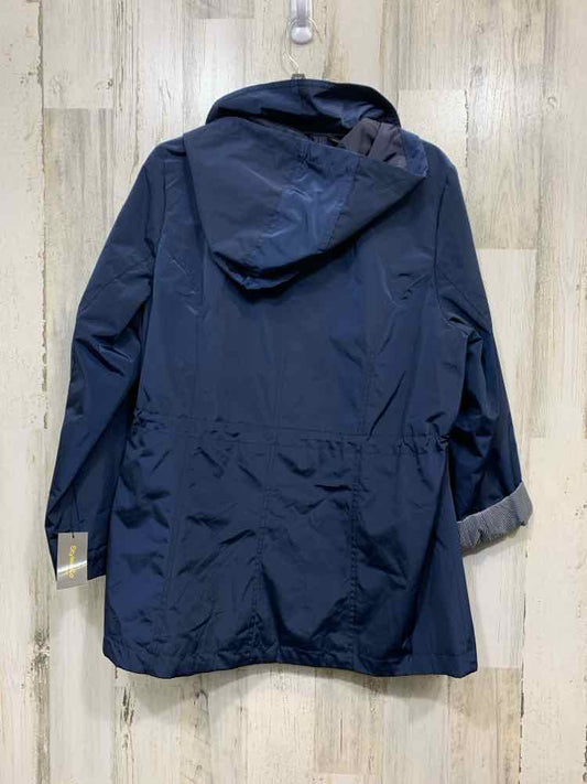 NWT STYLE & CO Size 1X JACKETS / COATS Navy LONG SLEEVE BUTTON UP & ZIP