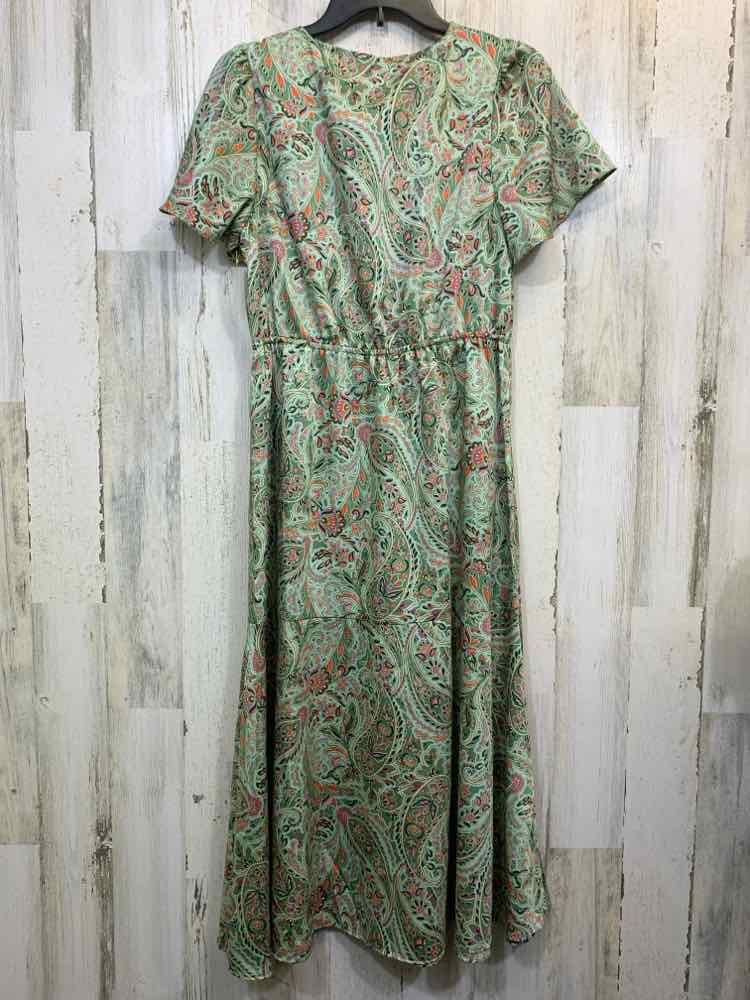 NWT LOFT Dresses and Skirts Size M GREEN/CORAL/PINK/BLACK Paisley MAXI Dress/MAX