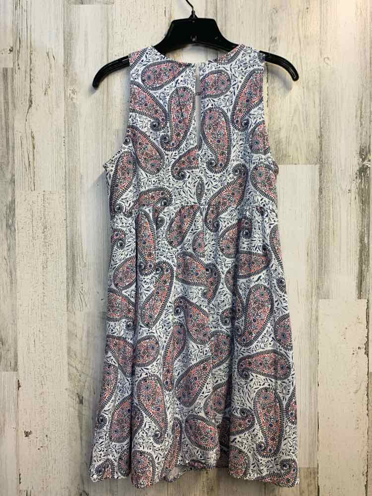 PRE-OWNED OLD NAVY Dresses and Skirts Size M WHT/BLU Paisley SLEEVELESS Dress