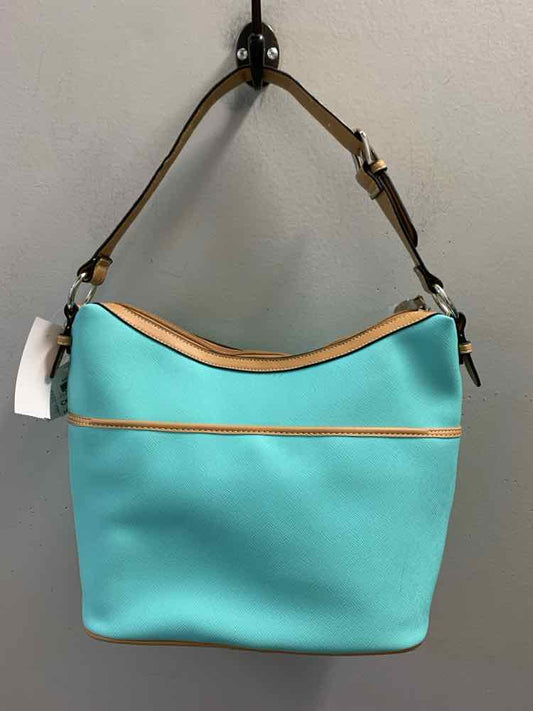 NWT GIANI BERNINI Fashion Handbags AQUA/TAN Purse