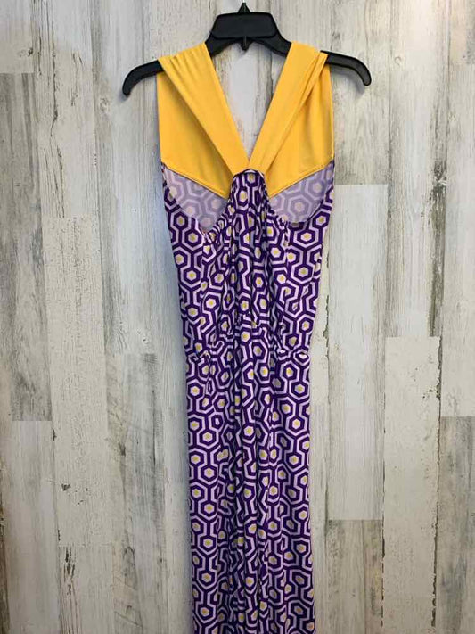 MUDPIE Dresses and Skirts Size S YEL/PUR/WHT HONEYCOMB LONG Dress