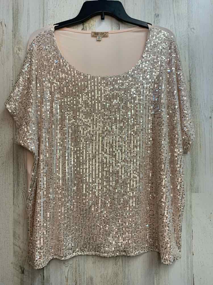 LAVISH PLUS SIZES Size 2X BLUSH DOLMAN TOP