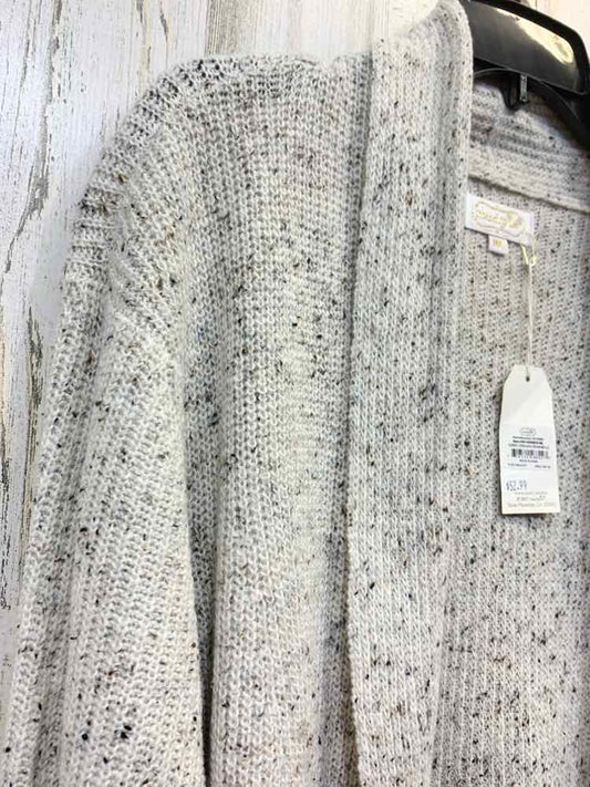 NWT MUDPIE Tops Size M Beige CABLE CARDIGAN Sweater/OPEN FRONT CARDIGAN BEIGE W/