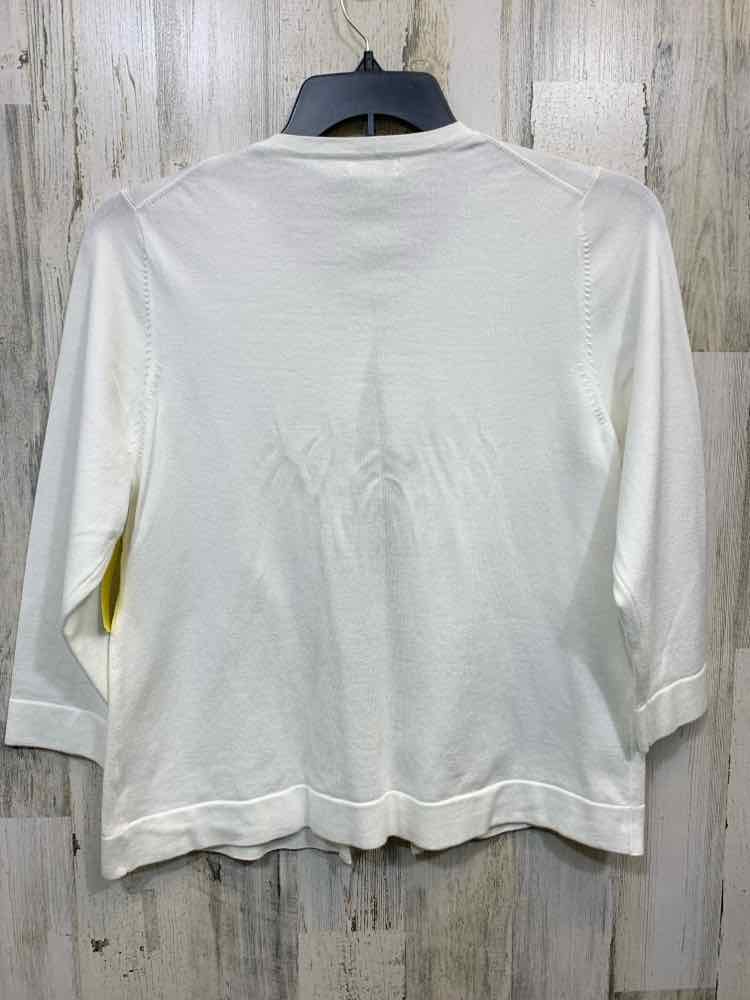 PRE-OWNED CHARTER CLUB Tops Size PXL Cream Solid Cardigan/FLORAL BUTTON DOWN