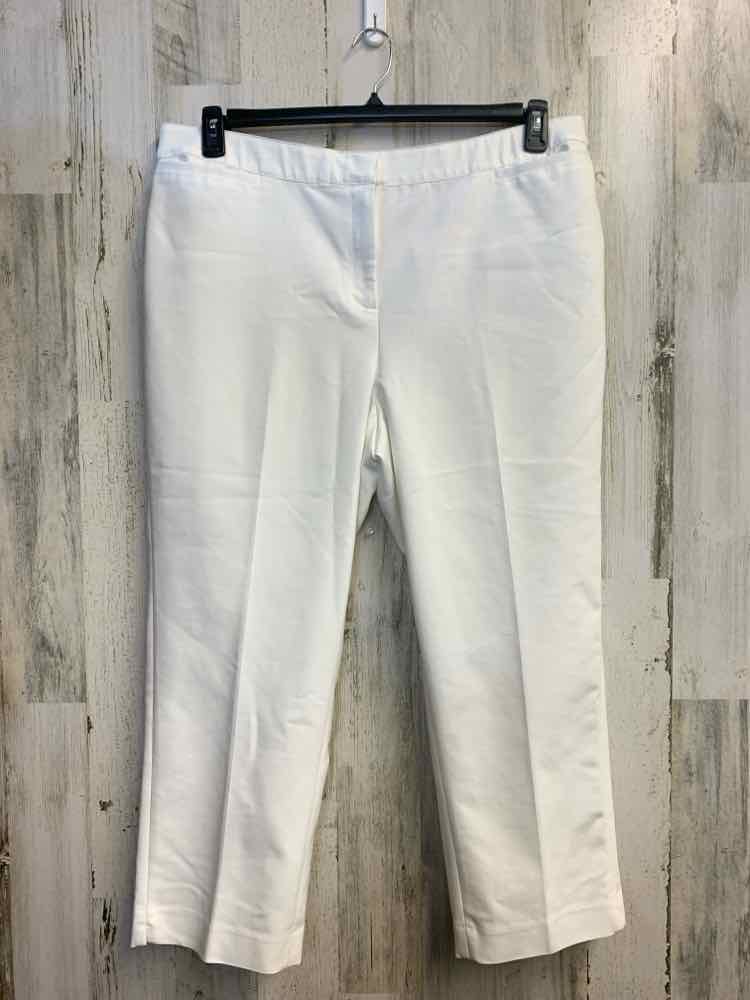 PRE-OWNED Size 20W RUBY RD BOTTOMS White STRAIGHT Pants