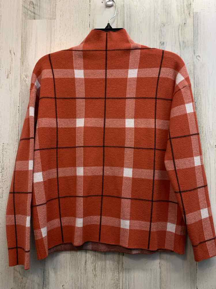 PRE-OWNED JONES NEW YORK Tops Size S PUMPKIN/WHITE/BLACK Plaid TOP TOP/PLAID PUM