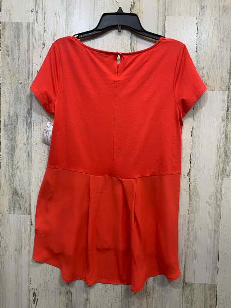 PRE-OWNED LANDS END Tops Size M CORAL SHORT SLEEVES TOP/CREW NECK TUNIC