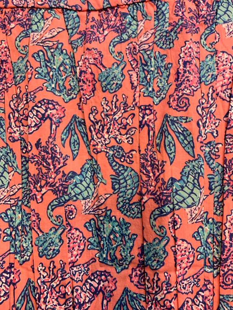 NWT SIMPLY SOUTHERN Tops Size XL PINK/BLU/AQUA SEAHORSES SLEEVELESS TOP