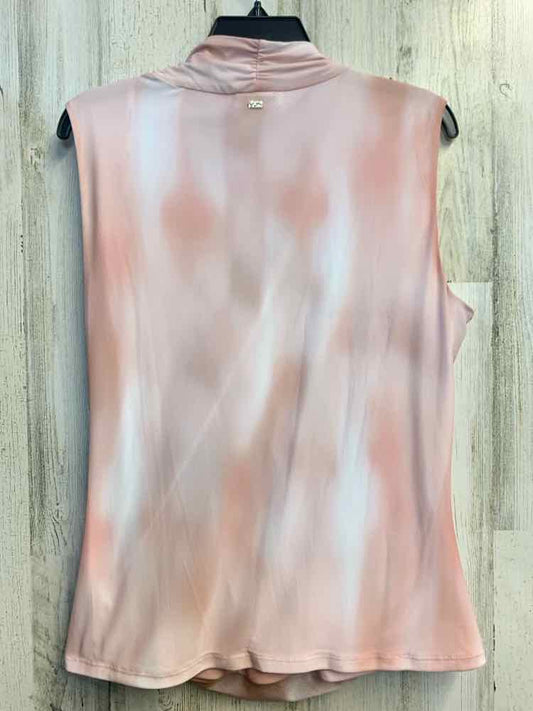 NWT CALVIN KLEIN Tops Size XL PNK/WHT SLEEVELESS TOP