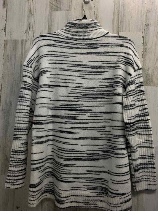 PRE-OWNED TALBOTS Tops Size S WHT/BLK STRIPES LONG SLEEVE Sweater