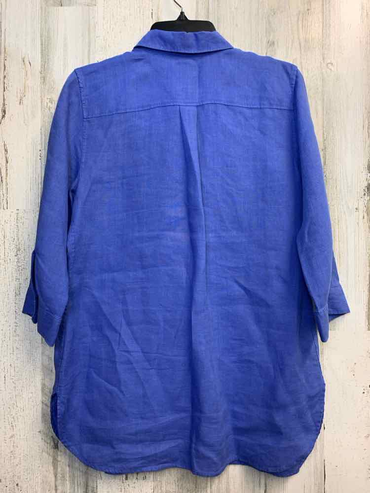 CHICOS Tops Size 0 periwinkle 3/4 LENGTH Shirt