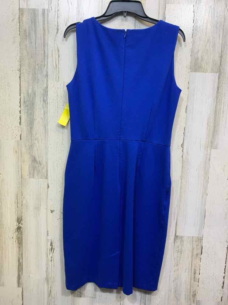 PRE-OWNED LANDS END Dresses and Skirts Size 12 Blue Solid SHEATH Dress