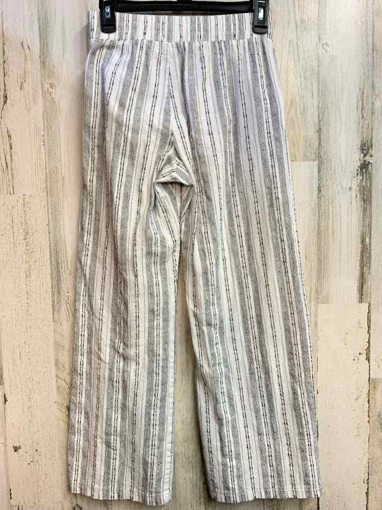 Size S SIENNA SKY BOTTOMS WHT/BLK Stripe STRAIGHT Pants