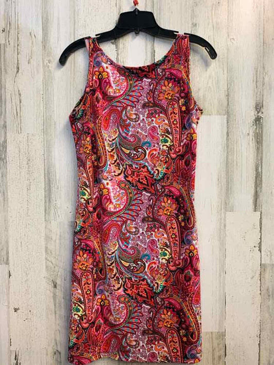 KIM ROGERS Dresses and Skirts Size PS HT PINK/ORG/AQUA/YELL Paisley Dress