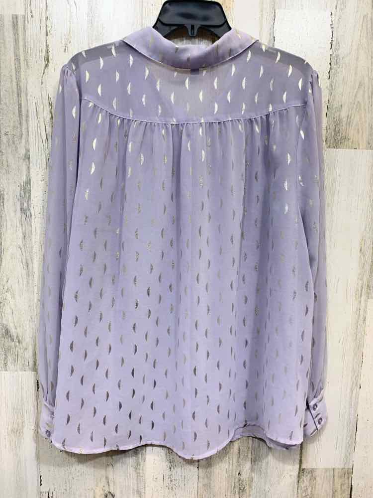 PRE-OWNED MODCLOTH PLUS SIZES Size 2X Lavender LONG SLEEVES Shirt