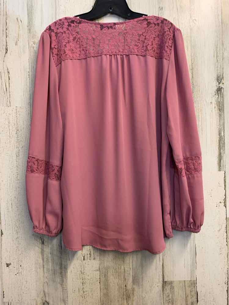 PRE-OWNED APT. 9 Tops Size L DARK PINK LONG SLEEVES TOP