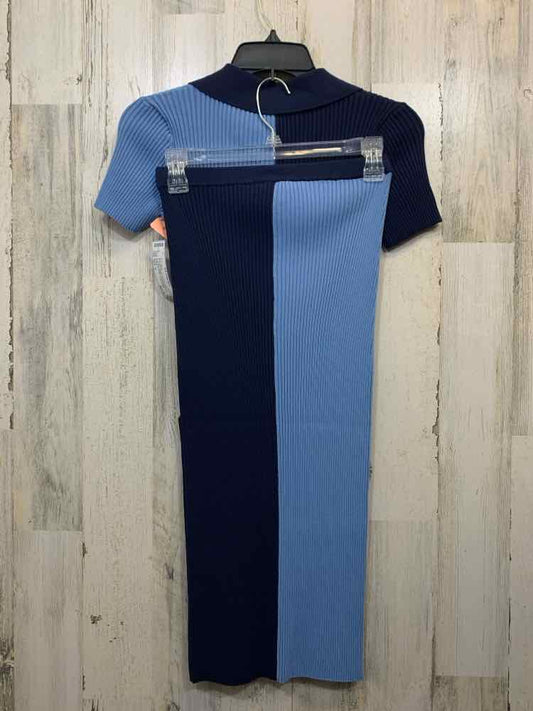 PRE-OWNED STAUD Dresses and Skirts Size S BLU/NVY RIBBED 2 PC Dress