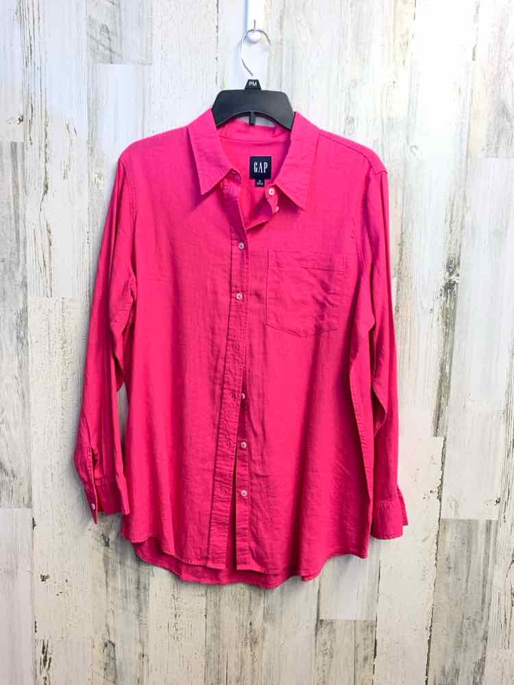 PRE-OWNED GAP Tops Size M FUCHIA LONG SLEEVES TOP