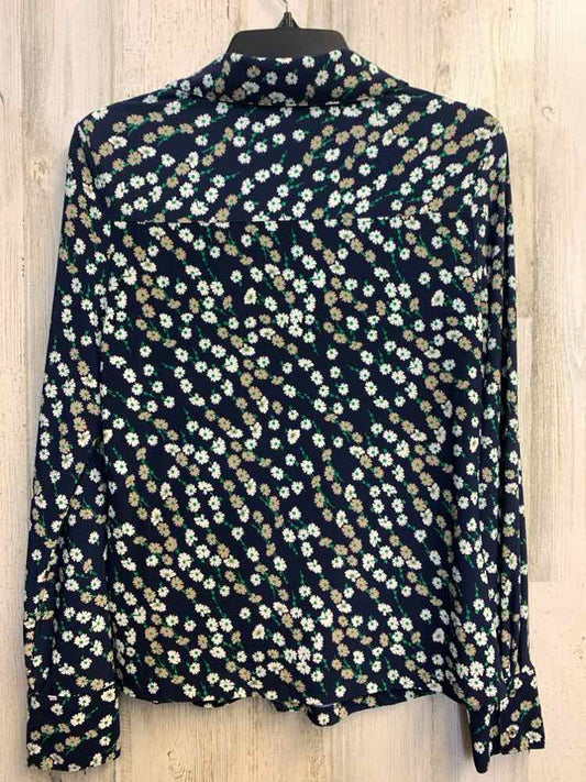 NWT TOMMY HILFIGER Tops Size S Navy Floral LONG SLEEVES TOP