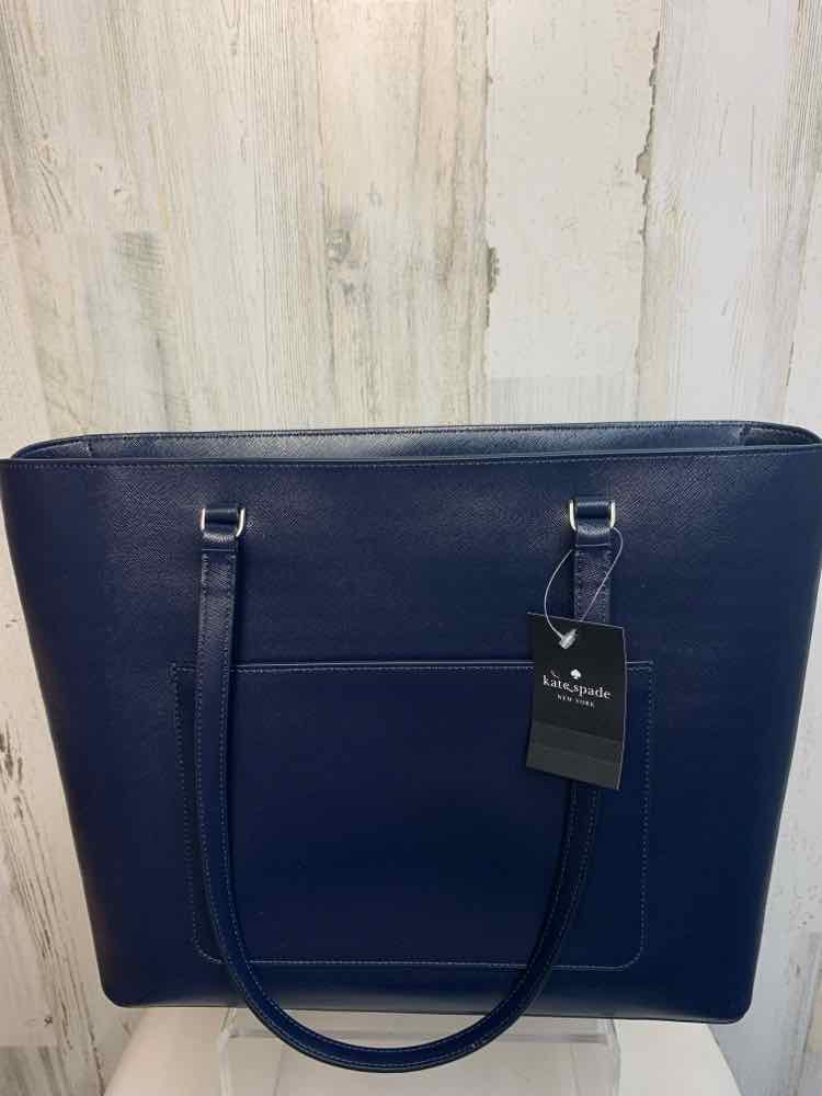 KATE SPADE Designer Handbags Navy/FLOWER TASSELS/BACK POCKER LGE TOTE