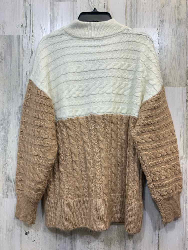 CHAPS Tops Size S CRM/CAMEL SWEATER Sweater