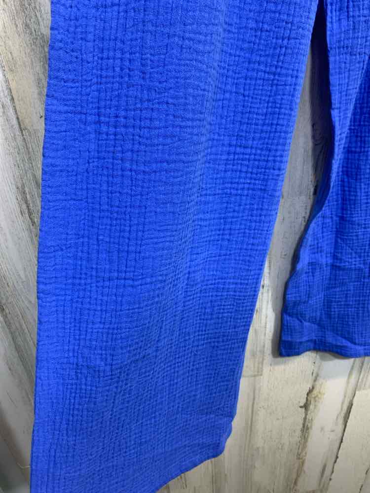 NWT Size M JM COLLECTION BOTTOMS Blue WIDE LEG Pants