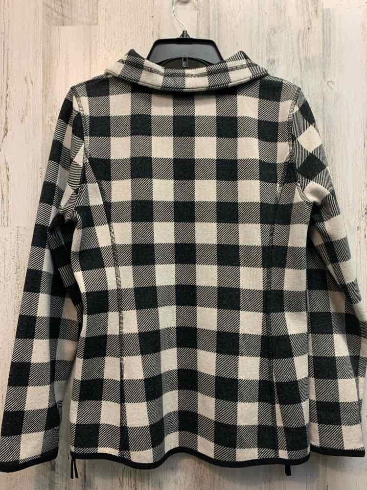 PRE-OWNED ULTIMATE TERRAIN Tops Size L BLACK/BEIGE Plaid SWEATER Sweater/LONG SL