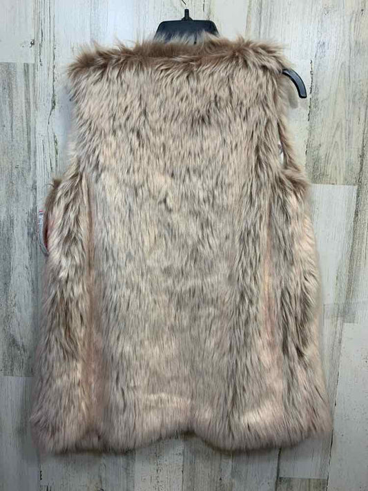 PRE-OWNED CATHERINE MALANDRINO Tops Size M SOFT PINK VEST Vest/BABY PINK FAUX FU