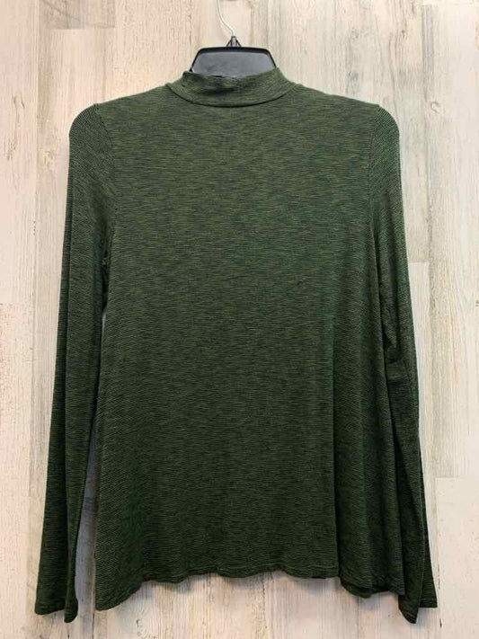 AMERICAN EAGLE Tops Size S OLIVE/BLK STRIPES LONG SLEEVES TOP