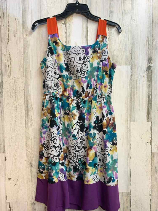 SIMPLY VERA Dresses and Skirts Size P10 WHT/BLK/TEAL/PUR Floral SLEEVELESS Dress