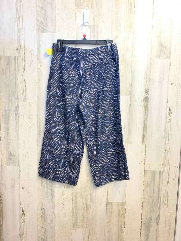 Size 6 OUTFIT JPR BOTTOMS NAVY/CREAM Linen LINES CROP Pants