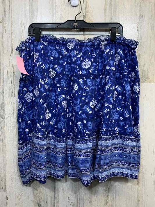 PRE-OWNED CHARLIE PAIGE XL BOTTOMS WHT/BLUE Floral Full