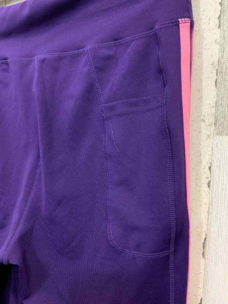 PRE-OWNED POP FIT PLUS SIZES 2X Purple Activewear Bottom