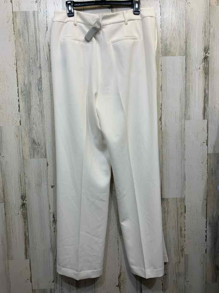 NWT Size 12 DONNA KARAN BOTTOMS Cream PLEATED/WIDE LEG PANTS