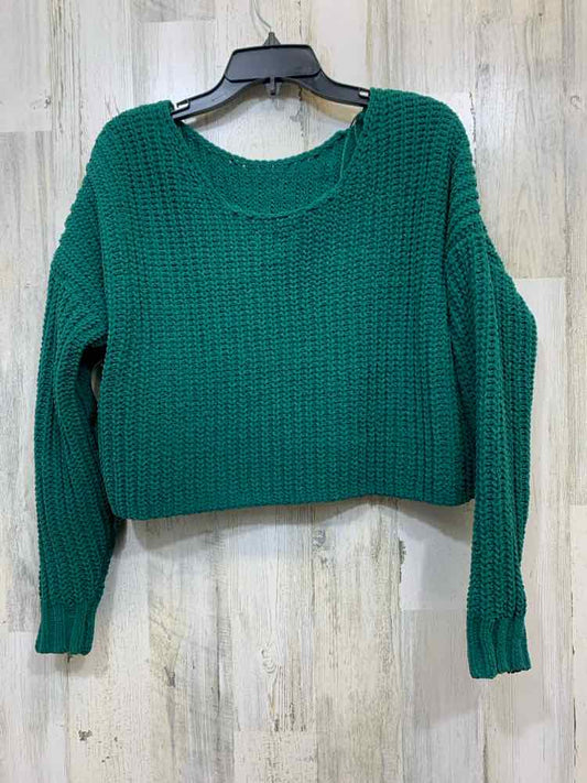 PRE-OWNED HOLLISTER Tops Size XS Emerald KNIT SWEATER Sweater/EMERALD KNIT CROP