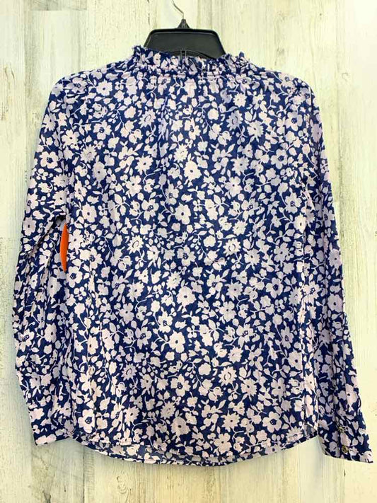 PRE-OWNED TALBOTS Tops Size XS BLU/PNK Floral LONG SLEEVES TOP