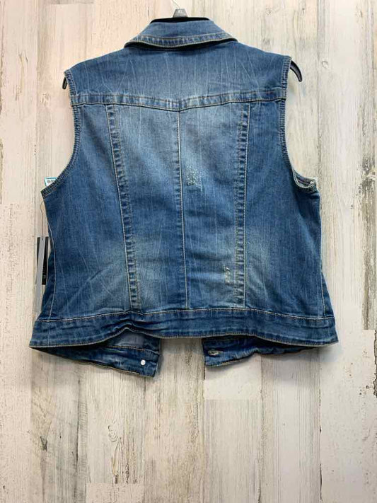 NWT INC Tops Size L Blue Denim VEST Vest