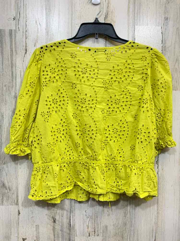 PRE-OWNED MARC NEW YORK/BUTTON-FRONT CLOSURE DRAWSTRING WAIST PUFF SLEEVE