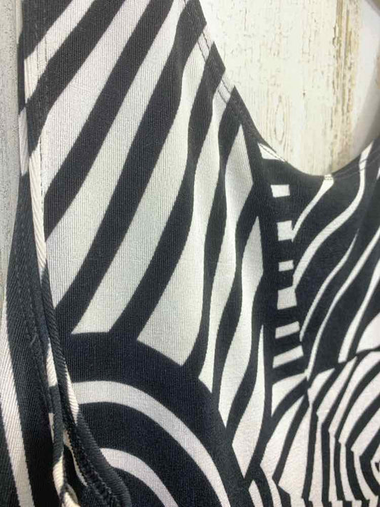 PRE-OWNED TRAVELERS BY CHICO'S/ASYMMETRIC PATCH ZEBRA PRINT SLEEVELESS TANK