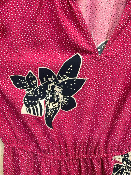 PRE-OWNED LOFT Dresses and Skirts Size M PURPLE/NAVY FLORAL/POLKA DOT Dress/PURP