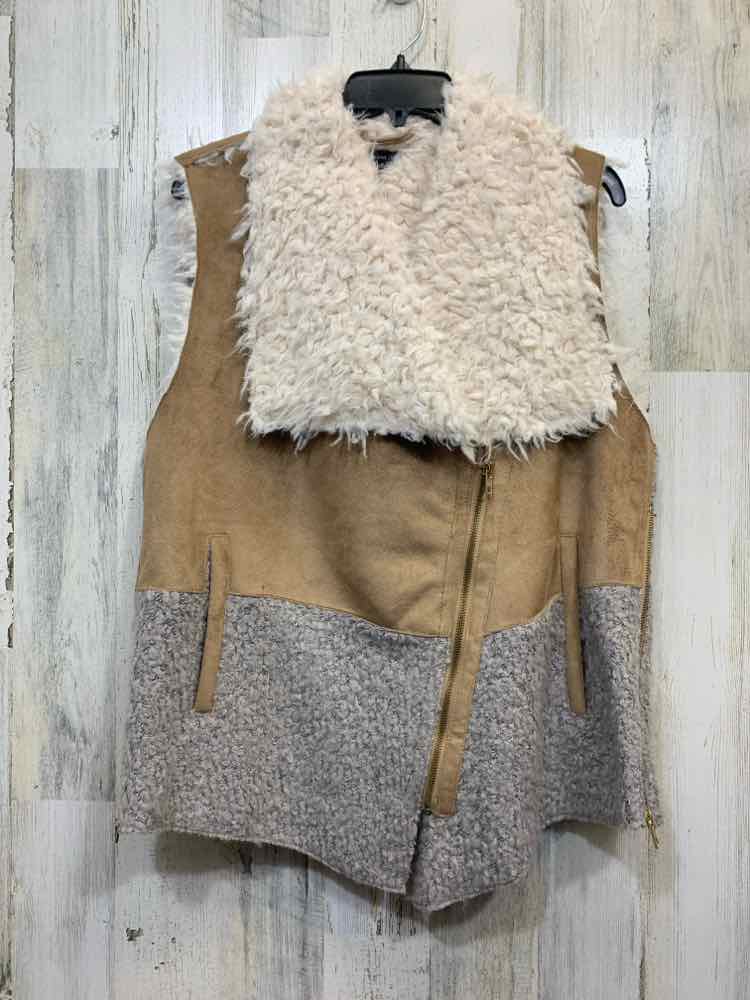 ATHENA MARIE JACKETS / COATS Size XL TAN/CRM/GRAY VEST Vest
