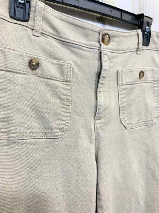 PRE-OWNED Size 4 LOFT/UTILITY PATCH-POCKET CROPPED PANT