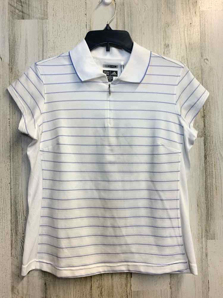 NWT ADDIDAS Tops Size M WHT STRIP/X'S SHORT SLEEVES TOP