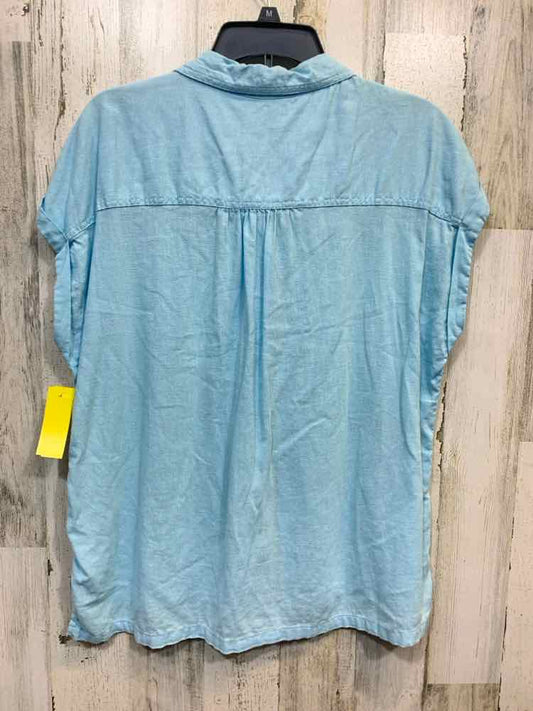 PRE-OWNED ORVIS Tops Size M LIGHT BLU Solid SHORT SLEEVES Shirt