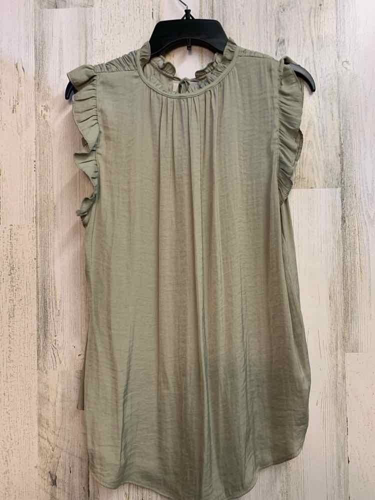JONES & COMPANY Tops Size M Celery SLEEVELESS TOP