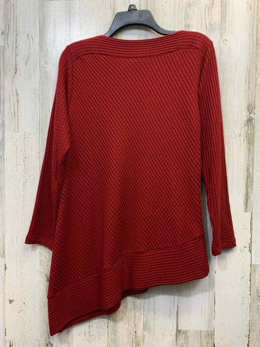 SYMPLI Tops Size 8 BRICK Sweater BOAT NECK LONG SIDE