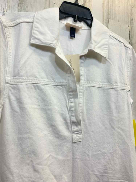 NWT Size S UNIVERSAL THREADS Tops White Denim Solid JUMPER Jumper