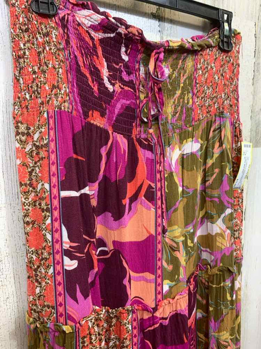 PRE-OWNED SO L Dresses and Skirts PURPLE/OLIVE/ORANGE/WHITE Floral MAXI Maxi/FLO