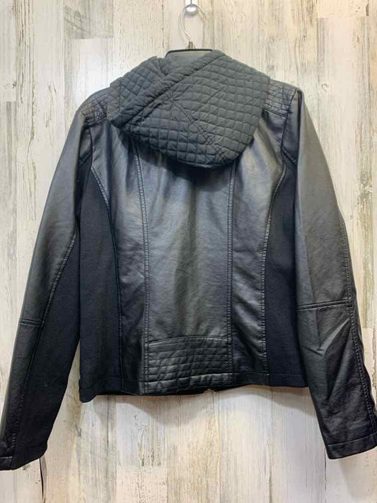 PRE-OWNED SEBBY COLLECTION JACKETS / COATS Size XL Black Solid JACKET Jacket/HOO